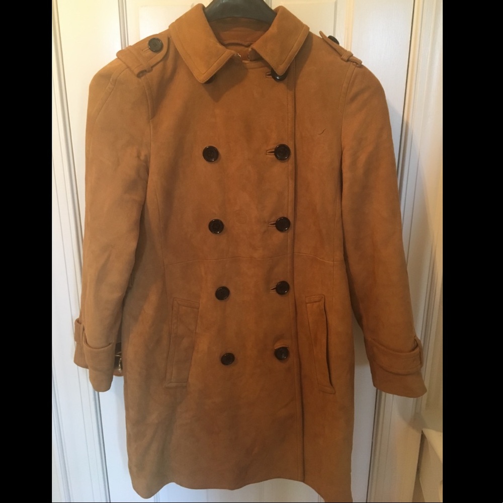 Coach Suede Peacoat Coat
